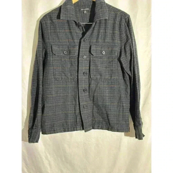 Banana Republic Women's Plaid Flannel Shirt Jacket Size Medium Blue/Green - Picture 3 of 11